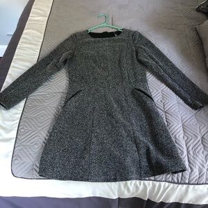 Gray tweeted min dress